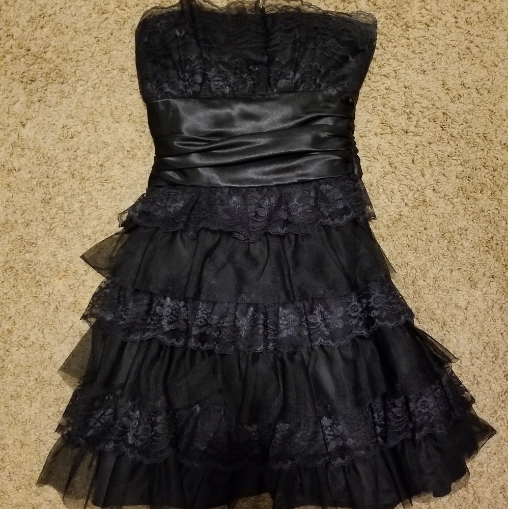 Masquerade Lace/Ruffle Dress